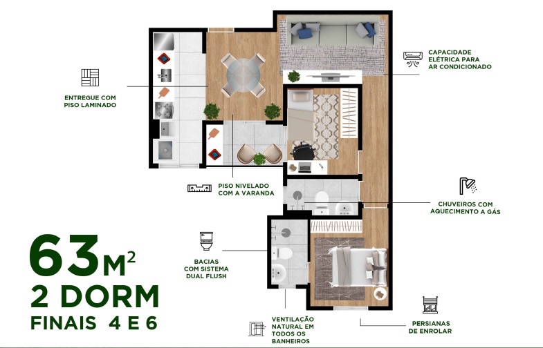 Apartamento -região oeste -São José dos Campos imagem 2